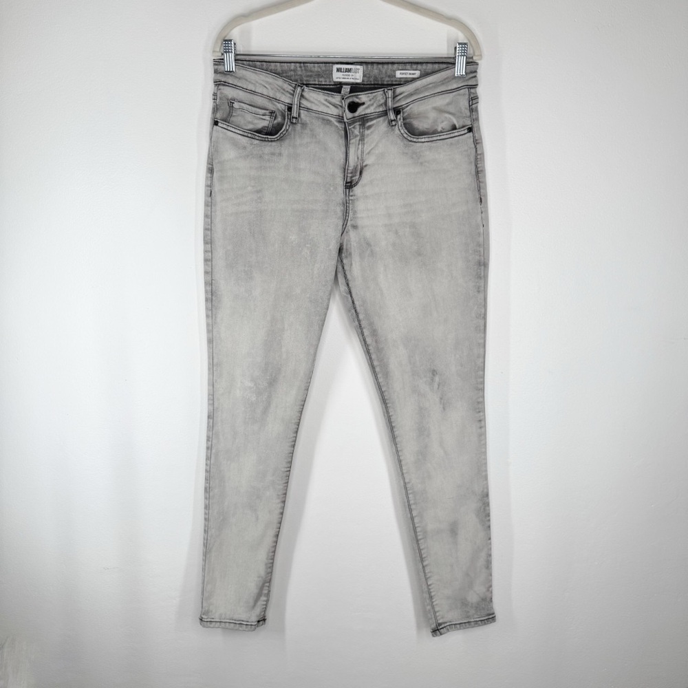 William Rast The Perfect Skinny Jean Faded Gray Distressed Women’s Size 31